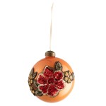 Sequin flower embroidery Christmas bauble