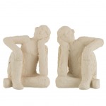 Bookend Men Sitting in Cement