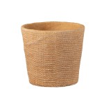 Cache pot in natural jute look cement