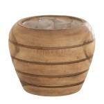 Planter in natural wood 12 cm
