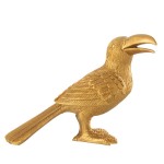 Gold toucan statue 25 cm