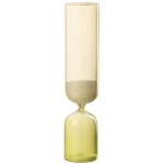 Yellow Glass Decorative Hourglass with White Sand - 30 Minutes