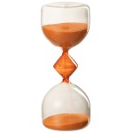Glass hourglass with orange sand - 10 Minutes