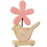 Rosewood bird and flower figurine