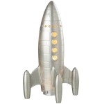 Large silver Rocket table lamp
