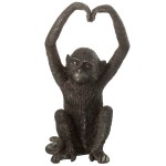 Heart-shaped monkey statuette