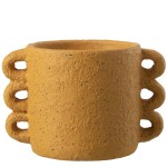 Znia ceramic flowerpot - yellow ocher