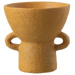Ocher ceramic vase 20 cm