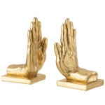 Resin hand bookends Gold