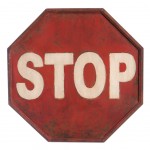 Old stop sign metal plate Deco