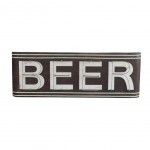 Sign Beer in aged metal 86 cm