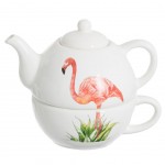 Flamingo Set cup and teapot
