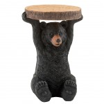 Bear pedestal table in resin