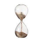 Hourglass decoration - glass and sand glitter gold