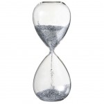 Hourglass decoration - glass and sand glitter 16 cm