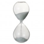 Decoration's Hourglass  - white glitter