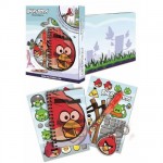 Set Angry Birds stickers and stationery