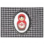 Houndstooth Russian doll mouse pad by Cbkreation