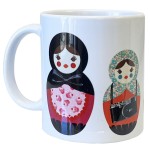 Ceramic Mug Russian Dolls by Cbkreation