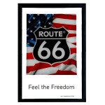 US Route 66 USA flag mirror
