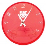 Fiat 500 Red Clock