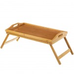 Foldable wooden bed tray