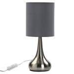 Gray metal table lamp