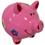 Small pink pig money box