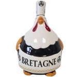 Ceramic Breton Hen Piggy Bank - Black