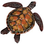 Metal Sea Turtle - Orange