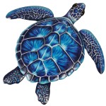 Metal Sea Turtle - Blue