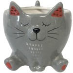 Flower pot - Springy Collection - Gray cat