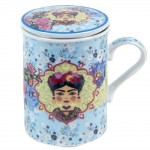 Frida mug with infuser - Blue