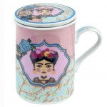 Frida Mug with Infuser - Pink and Blue