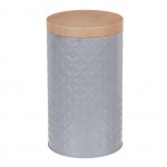 Metal cylindrical tea box