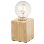 Light wood pav� lamp and neo-vintage bulb