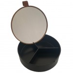 Bamboo mirror with jewelry compartment