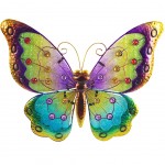 Butterfly wall decoration 43 x 34 cm - Yellow