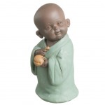 Resin Statue Little Monk in Green Robe