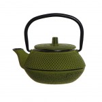Small green Japanese enameled cast iron Teapot 0.3 Liter