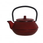 Small Red Japanese enameled cast iron Teapot 0.3 Liter