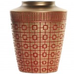 Gold and Red resin vase 20 cm