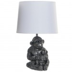 Gray monkey table lamp 48 cm