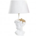 White resin girl lamp 49 cm