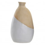 White and beige sandstone vase 23 cm