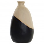 Black and beige sandstone vase 23 cm
