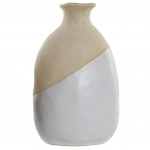 White and beige sandstone vase 18 cm