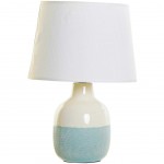 White and blue ceramic lamp 42 cm