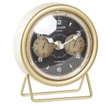 Clock on feet retro gold 14 cm