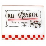 Glass trivet AU BISTROT - White